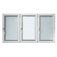 Luxury Villa Solar Shading Blinds Inside Double Pane Glass Aluminum Aluminum Frame Tilt and Turn hurricane proof Window