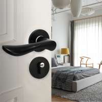 American style bedroom security door handle lock home interior room wood door lock