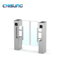 Hot Vertical Pedestrian Baffle Glass Full Automatic Swing Barrier Gate