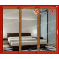 Aluminum Sliding Glass Door with Wooden Grain